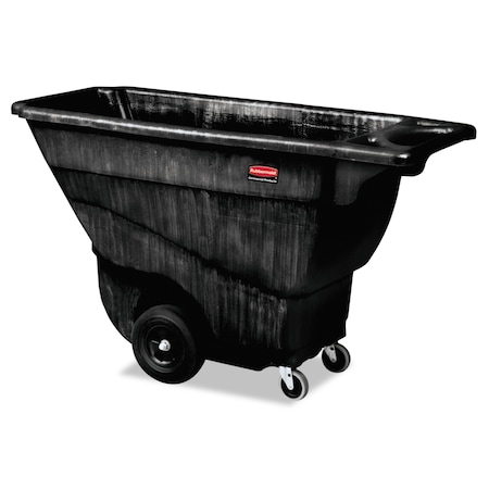 Rubbermaid Commercial Structural Foam Tilt Truck, 0.5 cu yd, Standard Duty, 850 lb Capacity, Black FG9T1400BLA